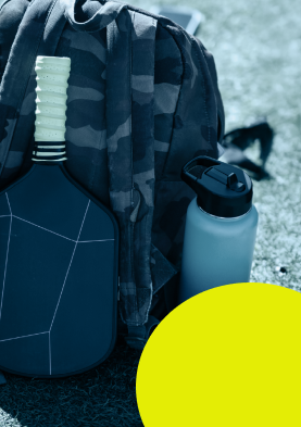 backpack with pickleball gear