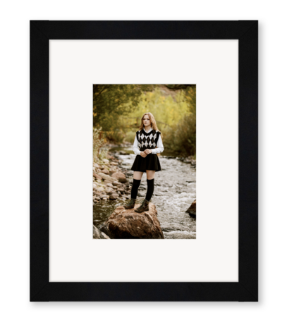 Senior portrait framed art that can be ordered after the gallery is revealed