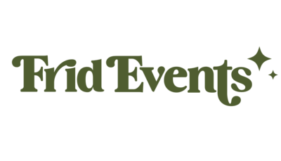 Frid Events Logo, green and retro inspired