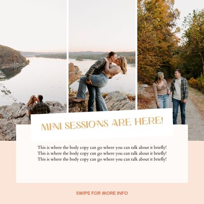 Instagram template for Tiffany Lantz Photography created in Canva.