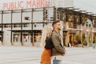 Fall engagement session in the city