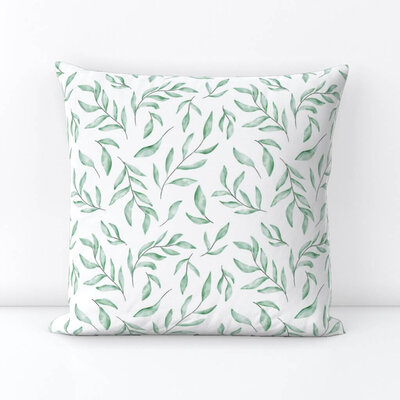 pillow_watercolor-soft-green-leaves-by-ellila