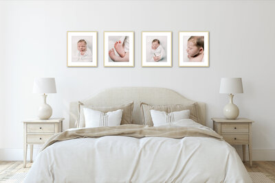 bedroom gallery wall