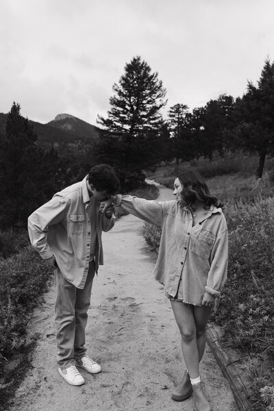An intimate couples session on the trails of Rocky Mountain National Park with Tyler and Lily as they celebrate their anniversary.