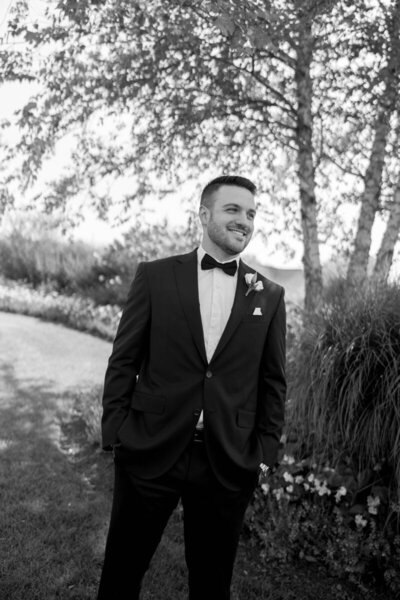Groom black and white photo taken by Marissa Nicole, one of the best orlando photographers