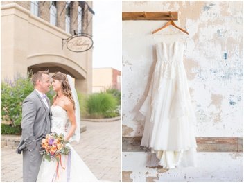 bride and groom after ceremony at bleckley inn