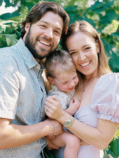 Relaxed family portraits in Falmouth, Maine captured on film and digital.