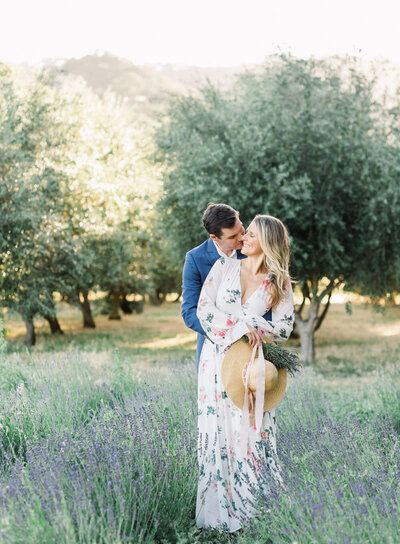 Napa Valley Engagement Photos in Olive Grove