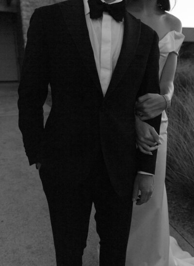 Close up of bride and groom