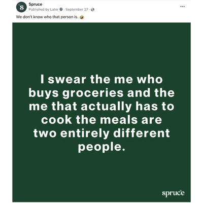 Facebook post for Spruce around groceries from The Bea Connected Team
