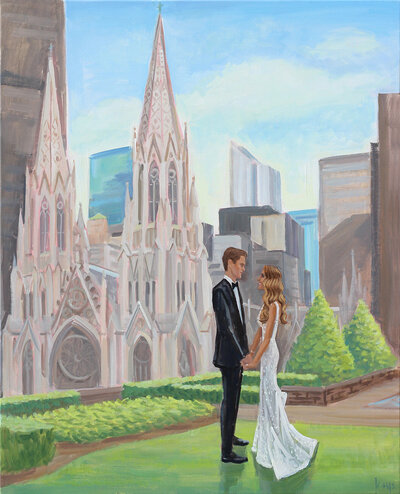 Live Wedding Painter in New York paints 620 Loft: Ben Keys Fine Art Studio