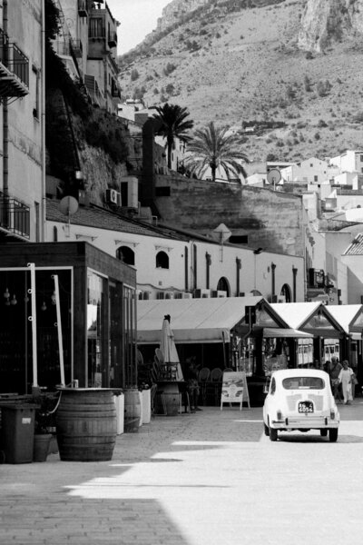 Monochrome architectural texture image used decoratively to evoke timeless design and global inspiration.