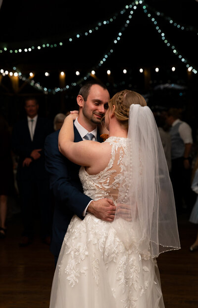 Dad walking bride down the aisle - happy tears