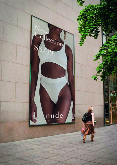 NUDE organic underwear - street poster