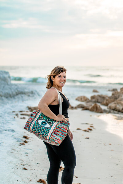 Personal brand photos featuring yoga instructor business owner