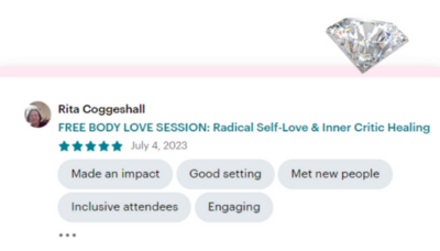 Support group testimonial