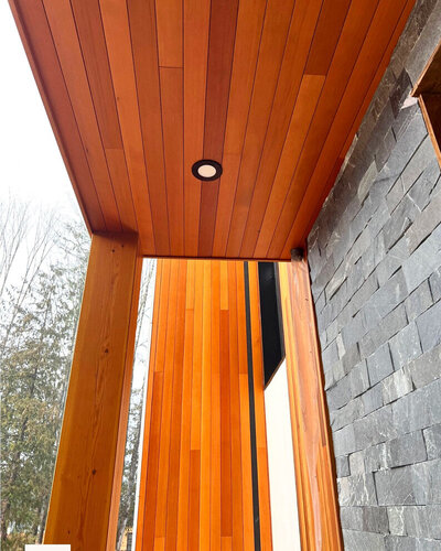 Renovation with wood Soffits, Nanaimo Passive House