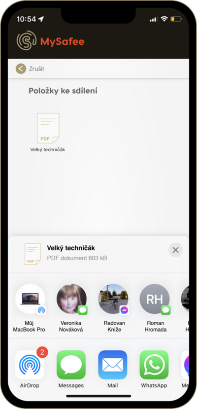 mobilní appka mysafee