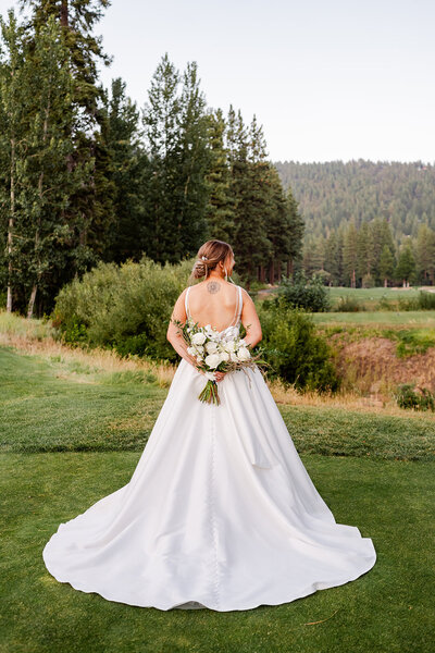 A bridal portrait at The Chateau in Incline Village