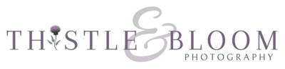 Logo for thistle and Bloom Photography - Seattle based newborn and maternity photographer
