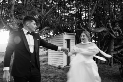 blurry dancing photo at intimate wedding