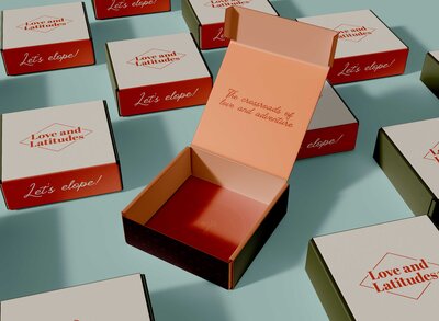 Boxes designed for Love & Latitudes.