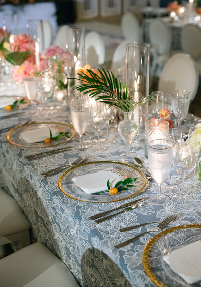 Wedding reception indoors at Rosewood Baha Mar