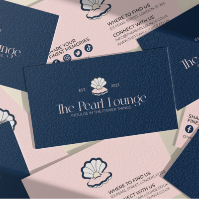 Elegant and feminine business cards design