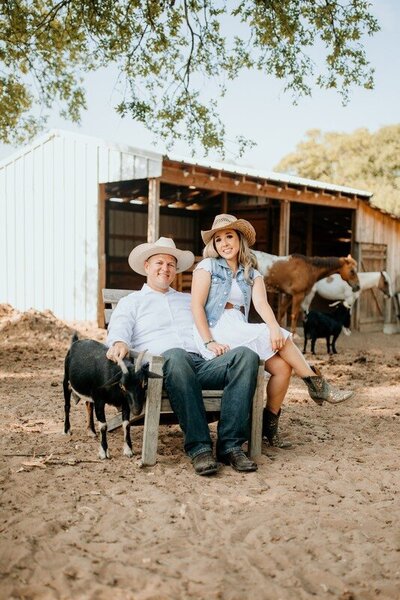 full glam makeup in texas, couple on their dalla, texas ranch property