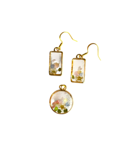 funeral flowers preserved in resin in the shape of a soap dish
