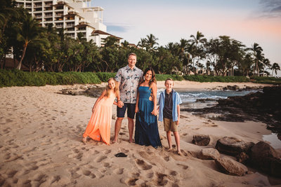 Chelsea and her family enjoying a beautiful day on the beach in San Antonio, captured by CMH Studios. This family portrait reflects Chelsea's personal connection to storytelling through photography.