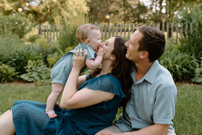 Spring family session at a garden park