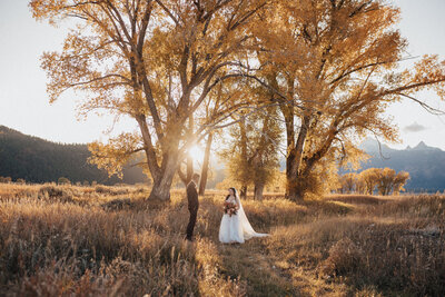Beautiful fall elopement in Grand Teton National Park