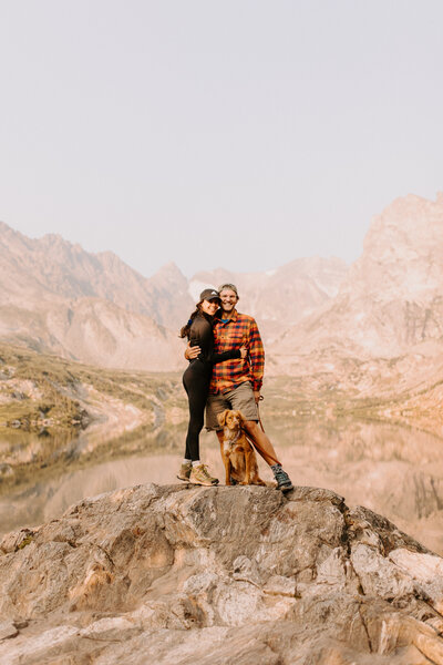 Couple in Colorado Mountains smiling