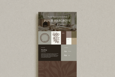 cohesive brand system for creative business