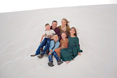 Family in White Sands New Mexico