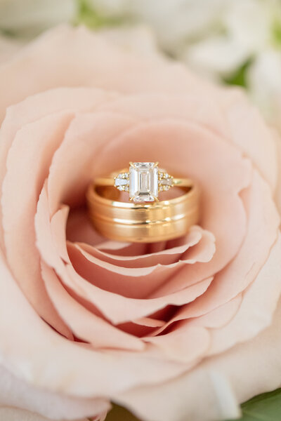 Wedding ring detail shot