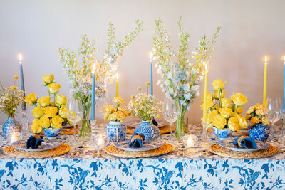 elegant wedding details and floral design