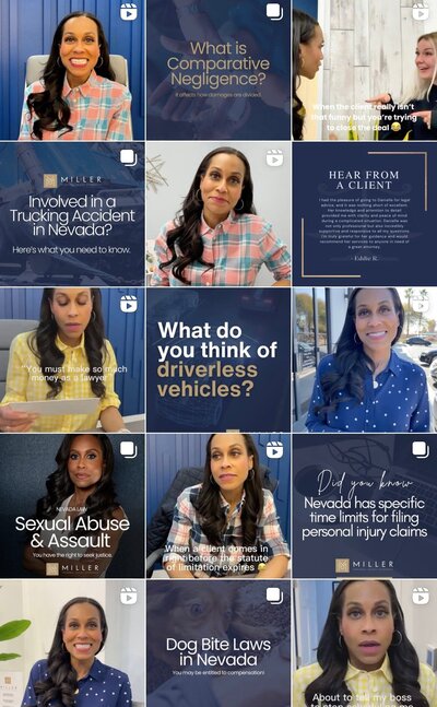 Results from a targeted Instagram content campaign for a personal injury attorney