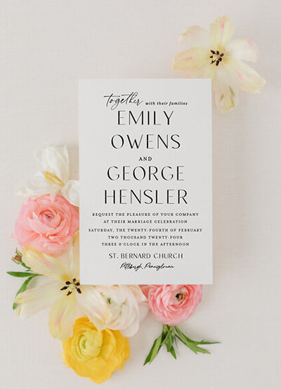 Classic  Floral Wedding Invitations