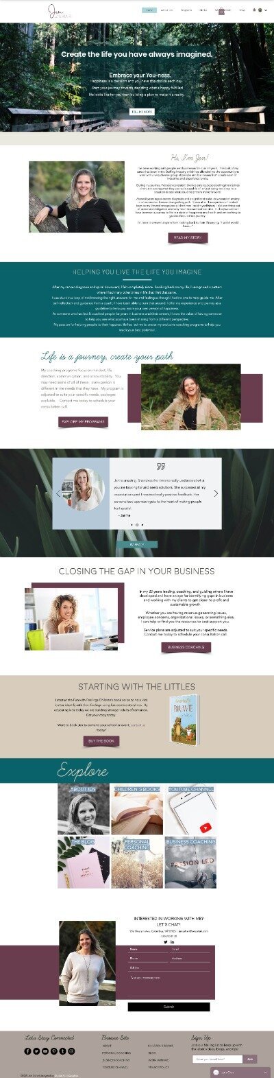 business coach website design