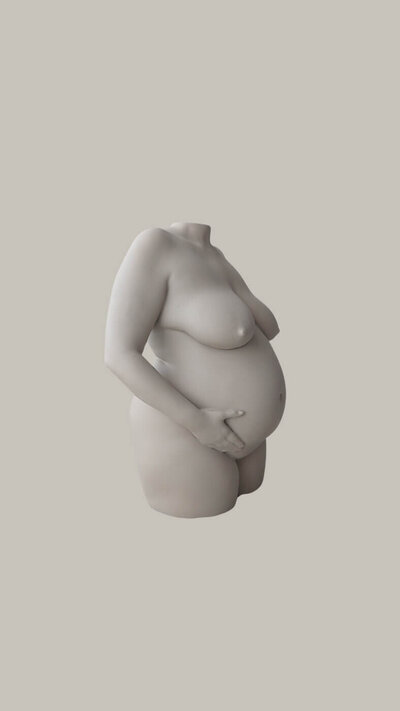Zwangerschapsbeeld beige