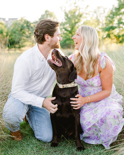 Ben and Madison sharing a romantic moment during their engagement session, captured by Abby Bell Photography, an Alabama wedding photographer specializing in fine art photography.