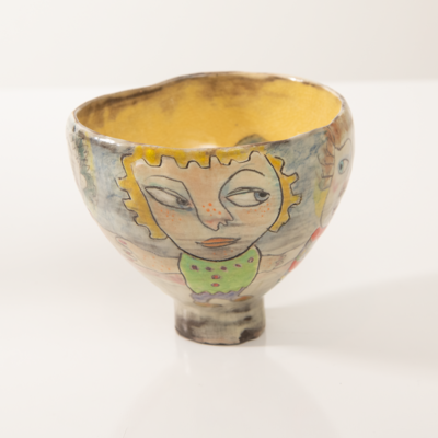 Michelle-Spiziri-Abstract-Artist-Ceramics-Whimsical-Story-Bowls-Circle-of-Friends-3