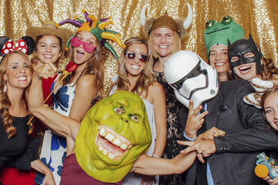 Liberty House Wedding | Fun Event Photo Booth with Guests Celebrating | Jersey City, Hudson County, New Jersey