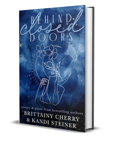 man with beard wearing a white shirt looks down on the cover of the air he breathes by romance author brittainy cherry