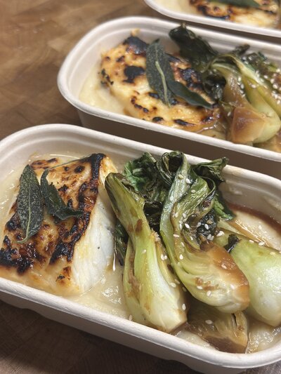 bok choy on a plate