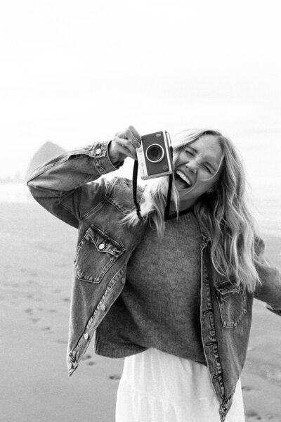 Photographer headshot in white studio