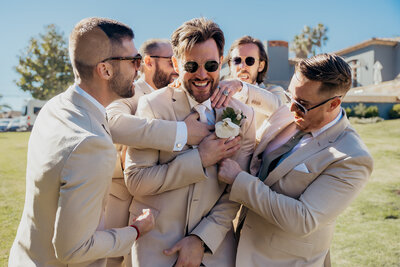 groomsmen candid