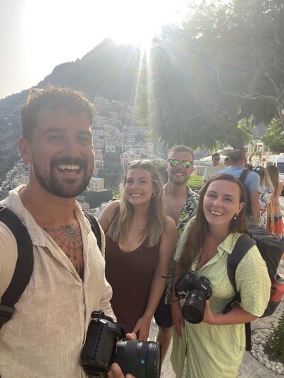 Amy & Nick posing with couple
